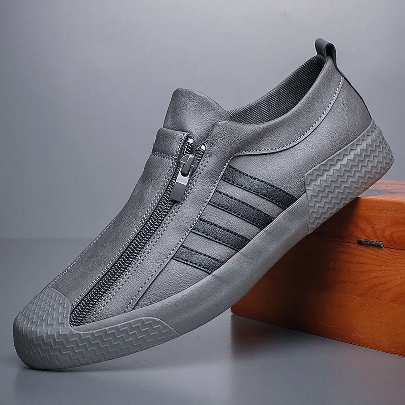 Chaussure mocassin homme gris
