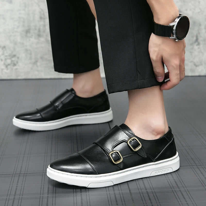 Côté mocassin à boucle homme noir