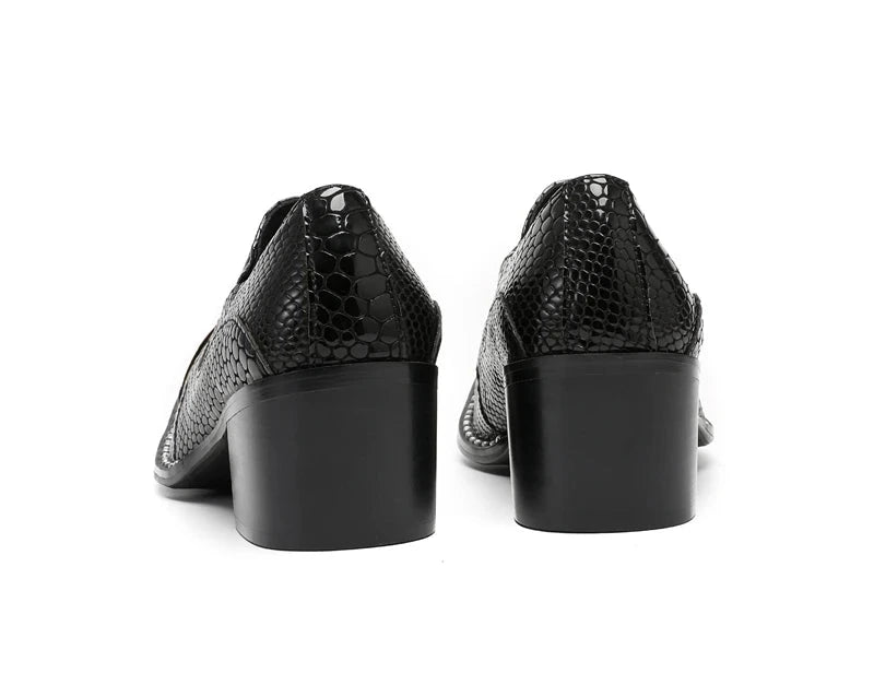 Derrière mocassin à tête cuivré noir