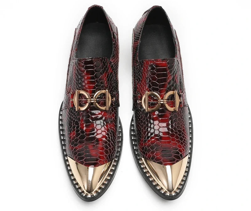 Dessus mocassin à tête cuivré bordeaux