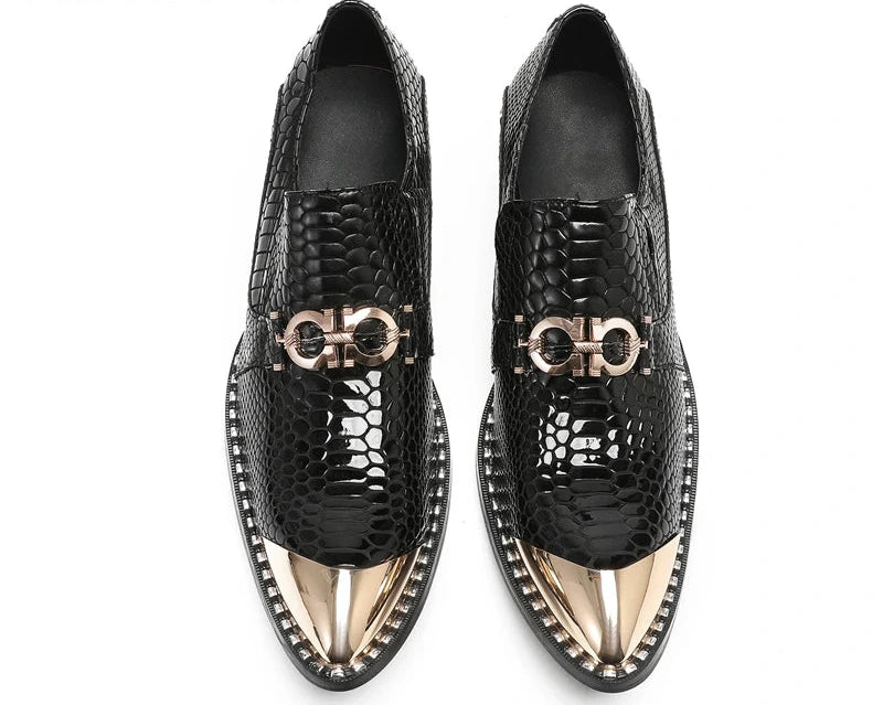 Dessus mocassin à tête cuivré noir