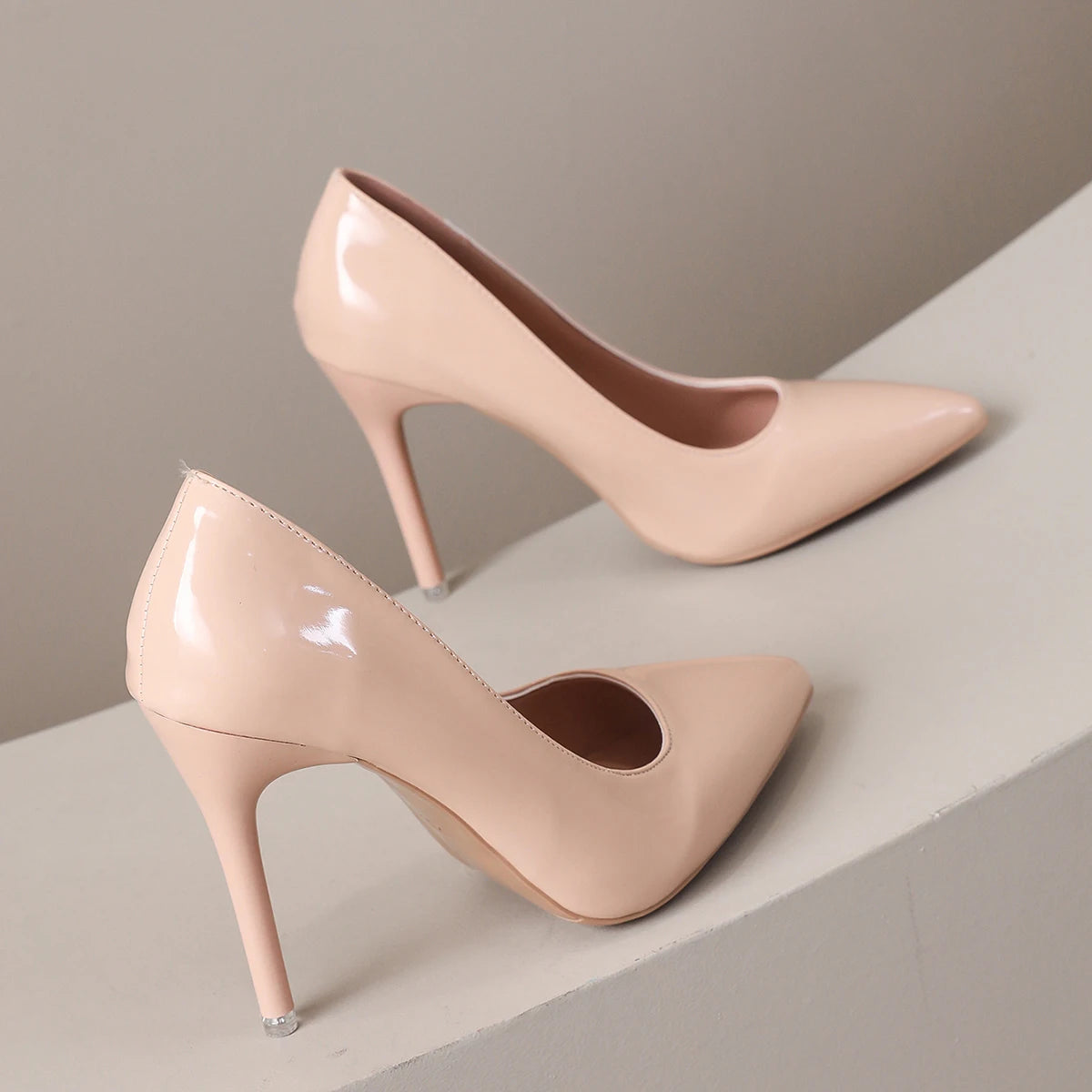 Escarpin mocassin beige