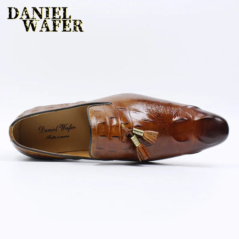 Mocassin à gland marron homme