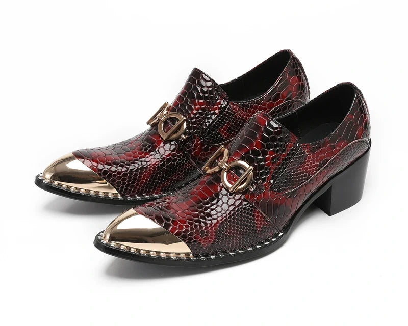 Mocassin à tête cuivré bordeaux