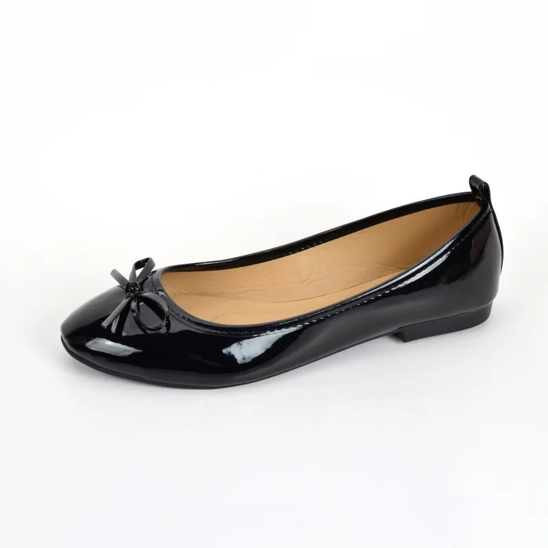 Mocassin ballerine femme noir