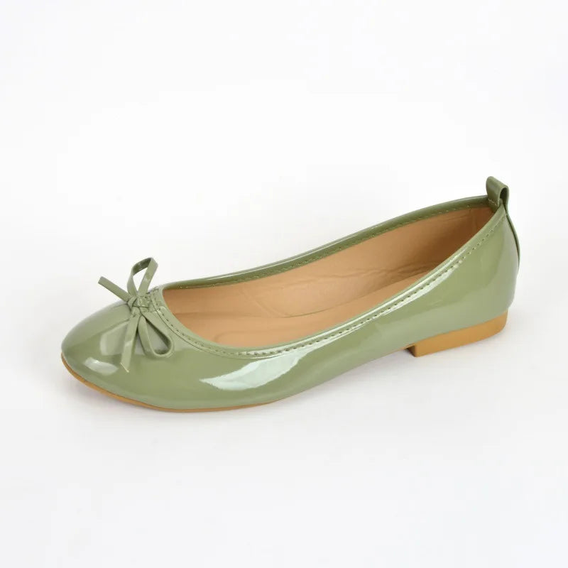 Mocassin ballerine femme vert