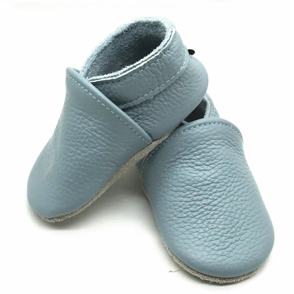 Mocassin bébé bleu ciel