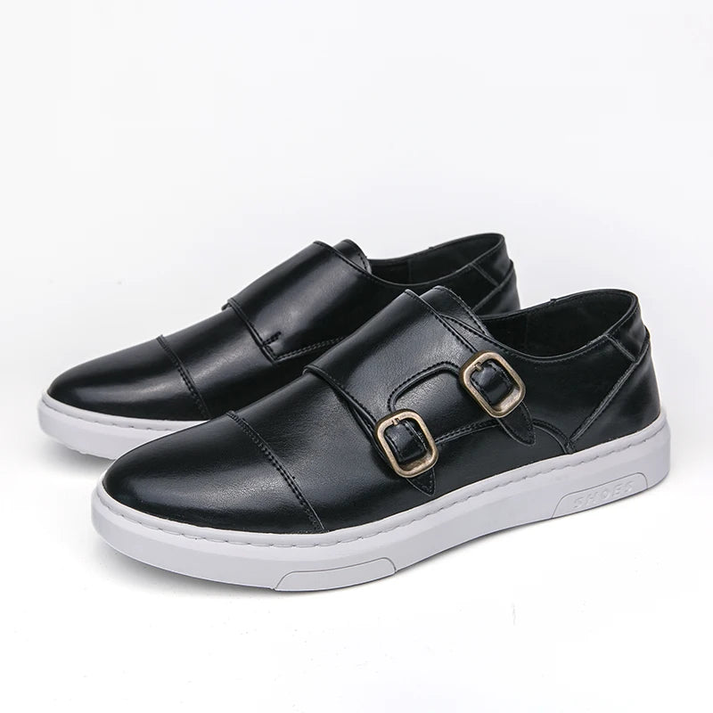 Mocassin à boucle homme noir