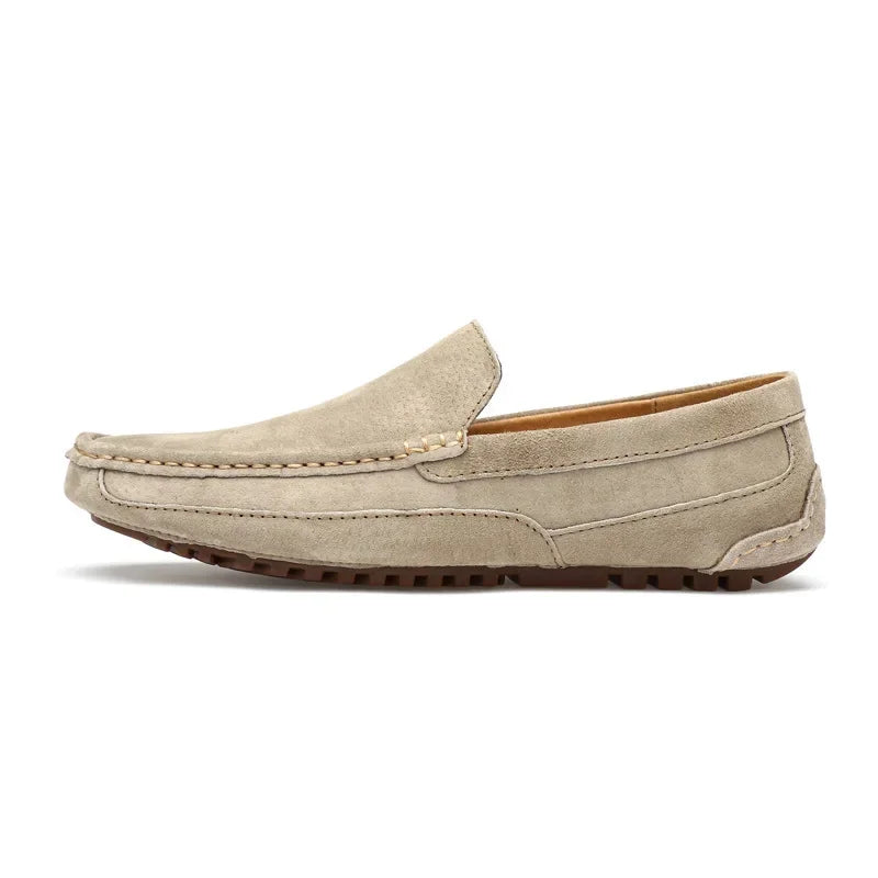 Mocassin beige clair homme