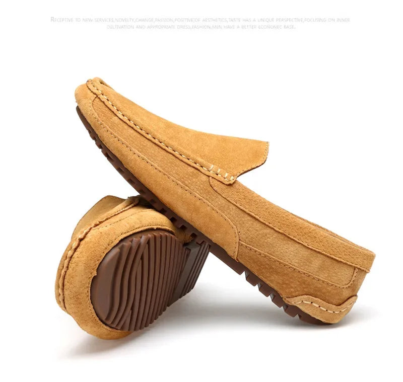 Mocassin beige clair homme