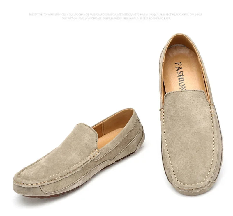 Mocassin beige clair homme