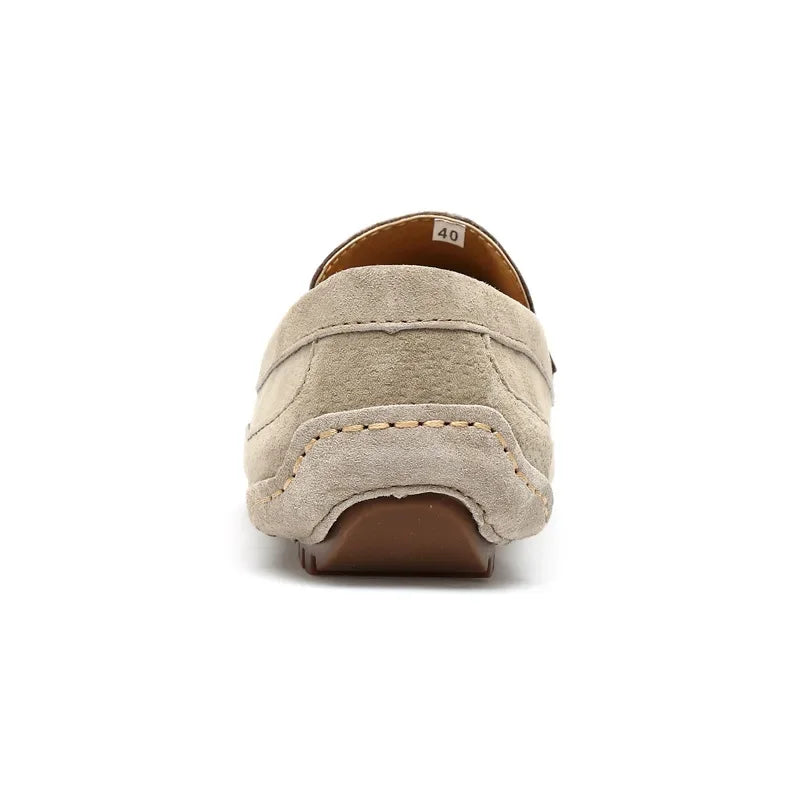 Mocassin beige clair homme