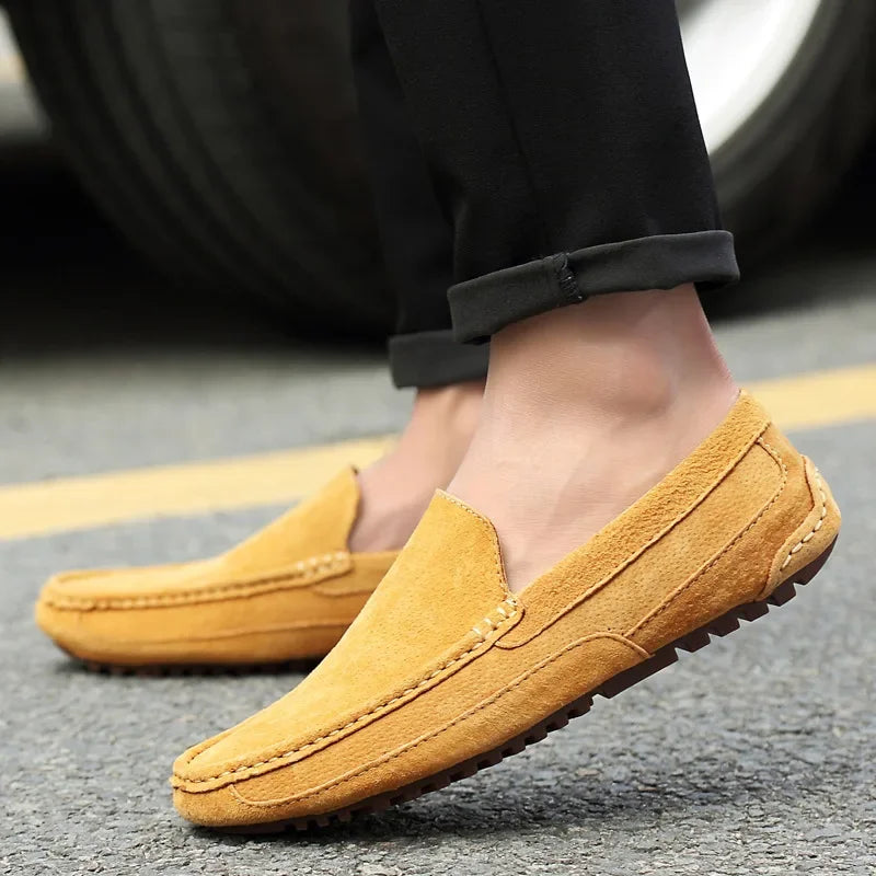 Mocassin beige clair homme