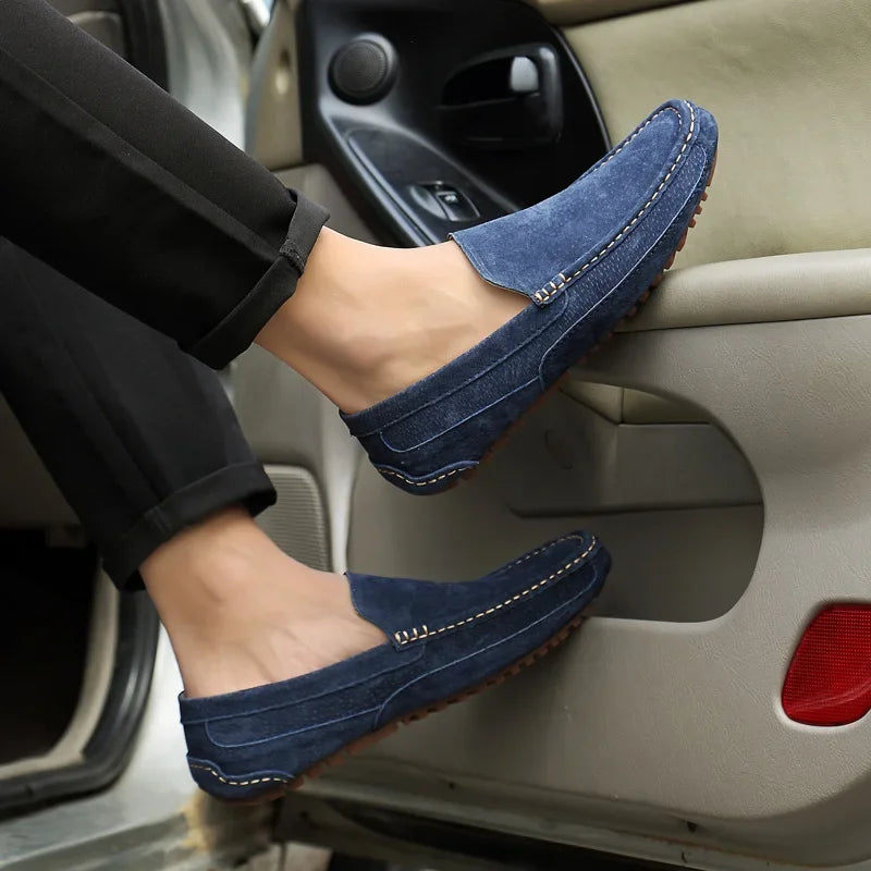 Mocassin beige clair homme