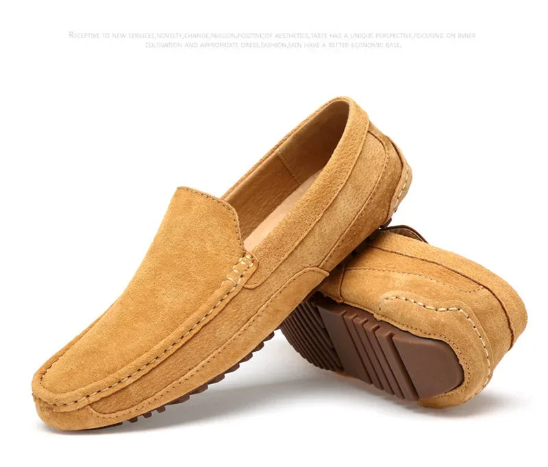 Mocassin beige clair homme