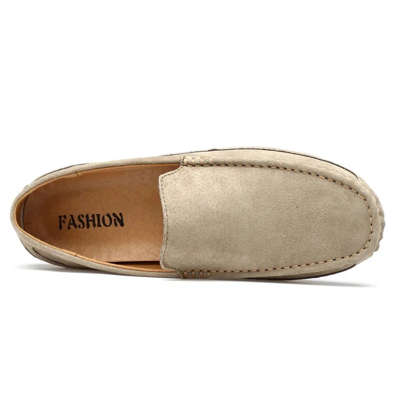 Mocassin beige clair homme