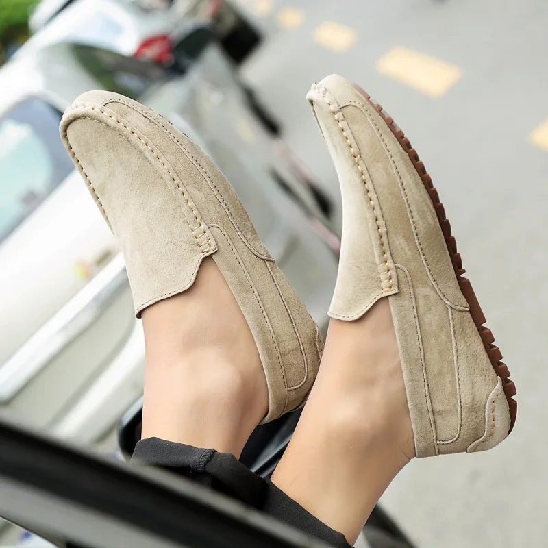 Mocassin beige clair homme
