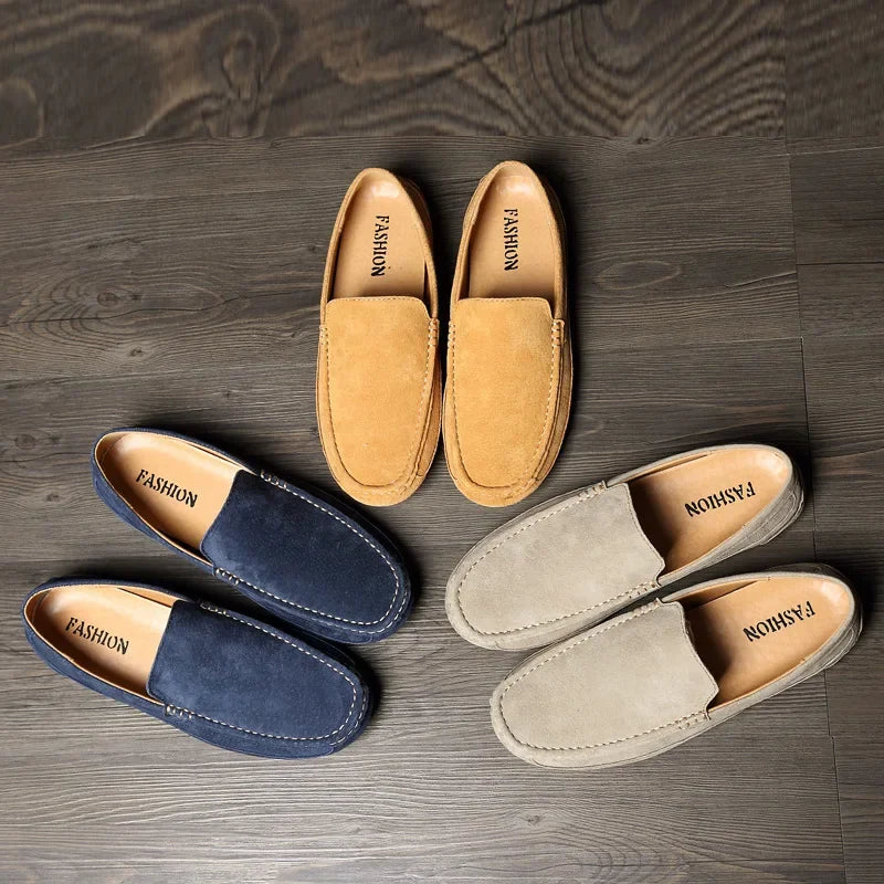 Mocassin beige clair homme