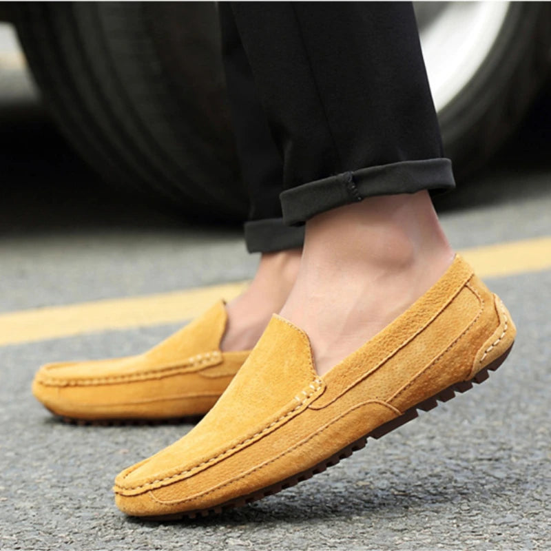 Mocassin beige clair homme