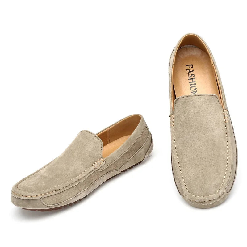 Mocassin beige clair homme