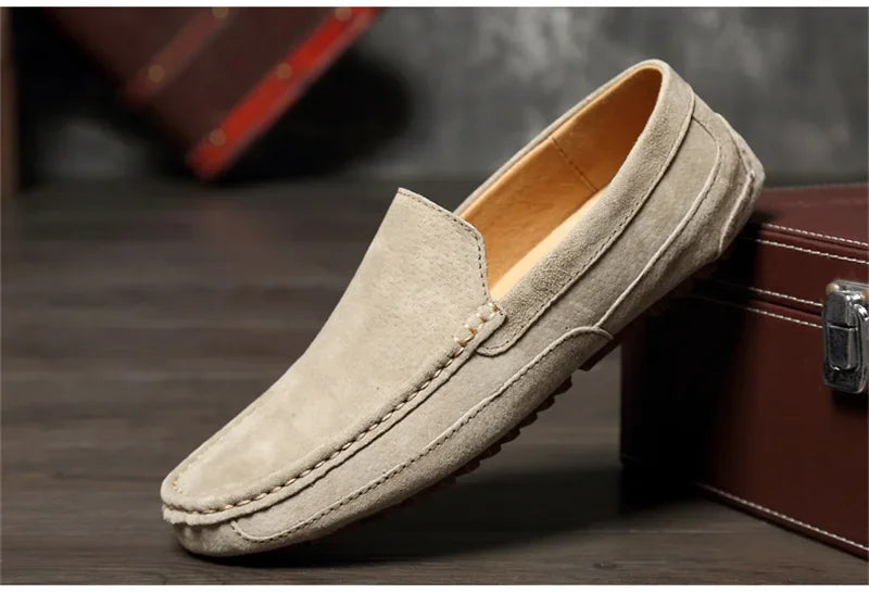 Mocassin beige clair homme