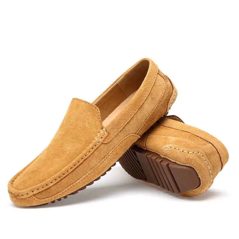 Mocassin beige clair homme