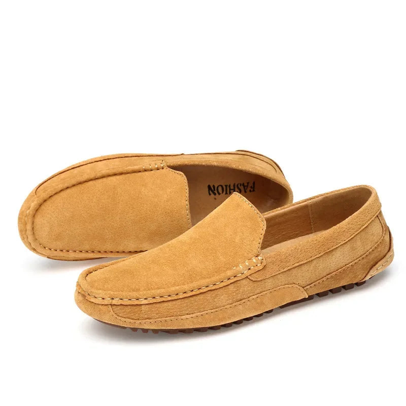 Mocassin beige clair homme