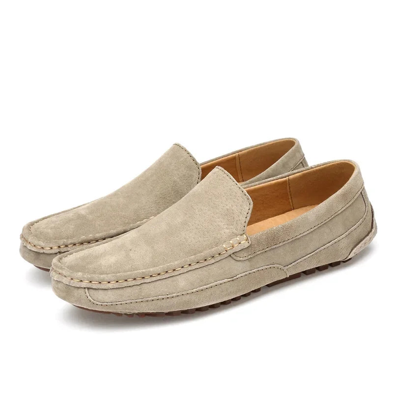 Mocassin beige clair homme