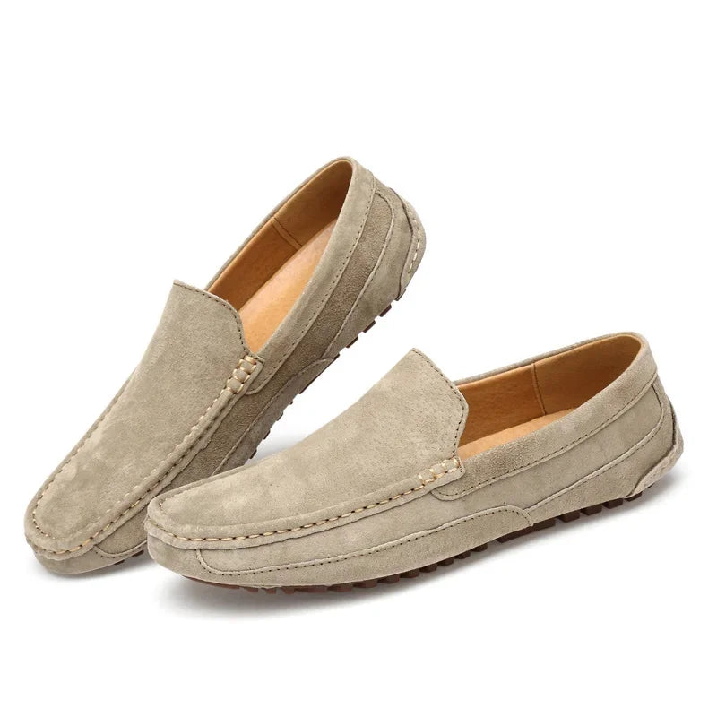 Mocassin beige clair homme