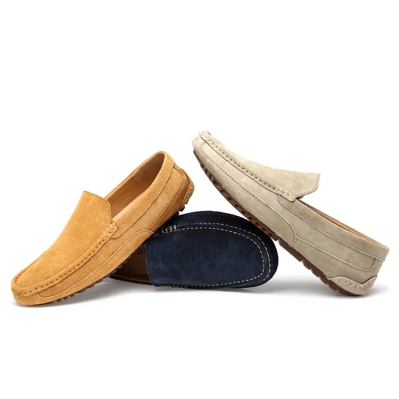 Mocassin beige clair homme