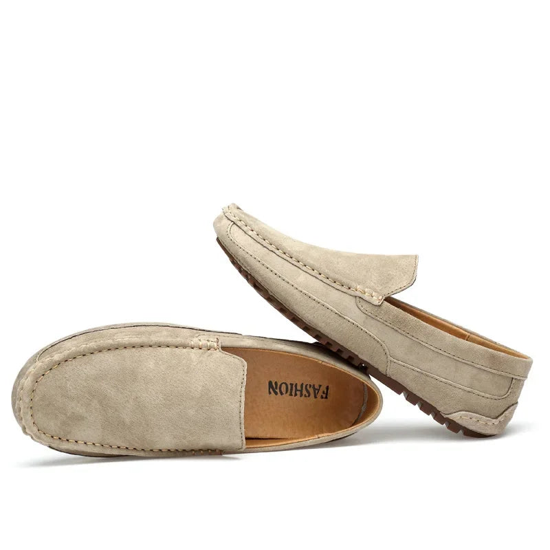 Mocassin beige clair homme