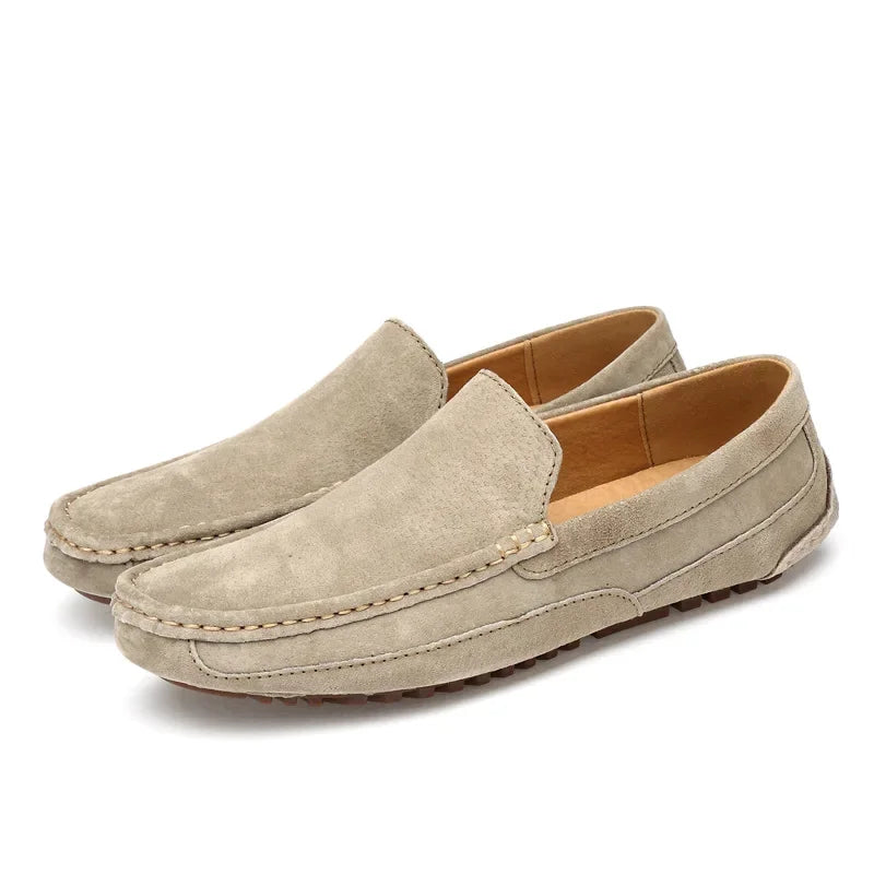 Mocassin beige clair homme