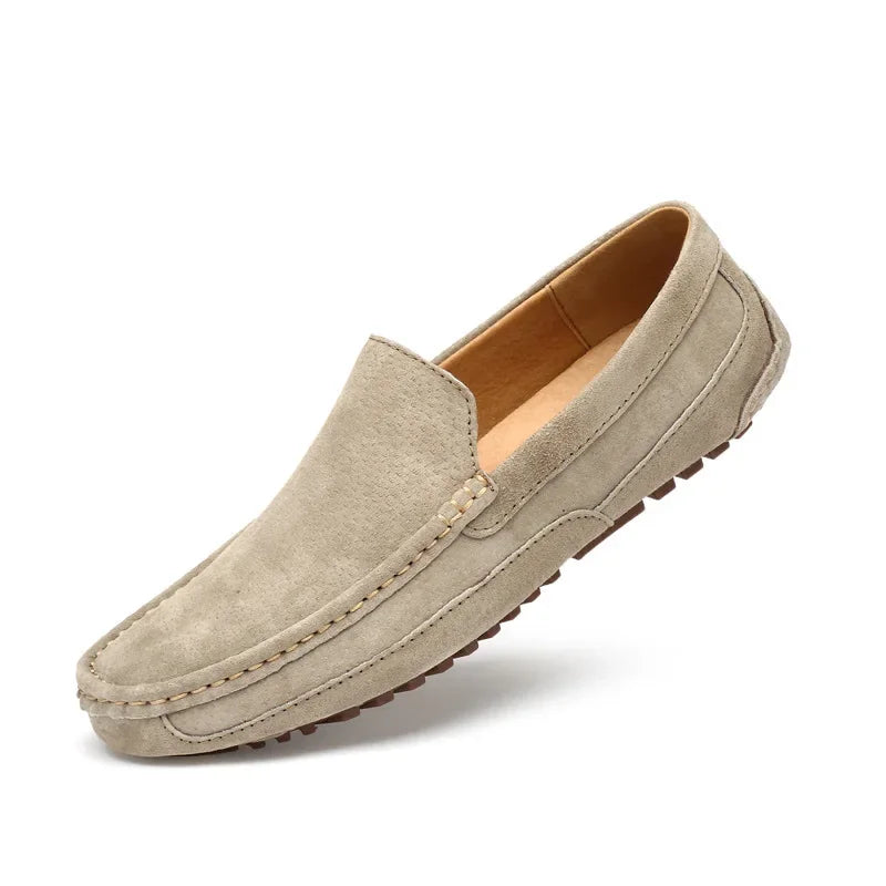 Mocassin beige clair homme