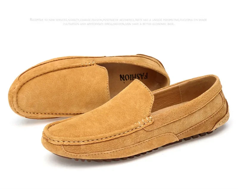 Mocassin beige clair homme